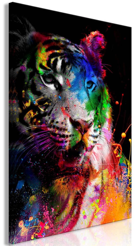 Artgeist Obraz - Bengal Tiger (1 Part) Vertical Veľkosť: 80x120, Verzia: Na talianskom plátne