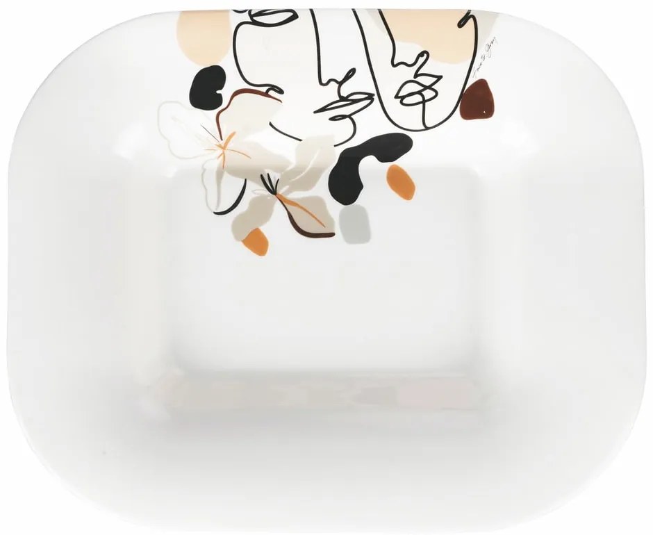 Keramický servírovací tanier VDE Tivoli 1996 Face to Grey, ø 43,5 x 35,5 cm