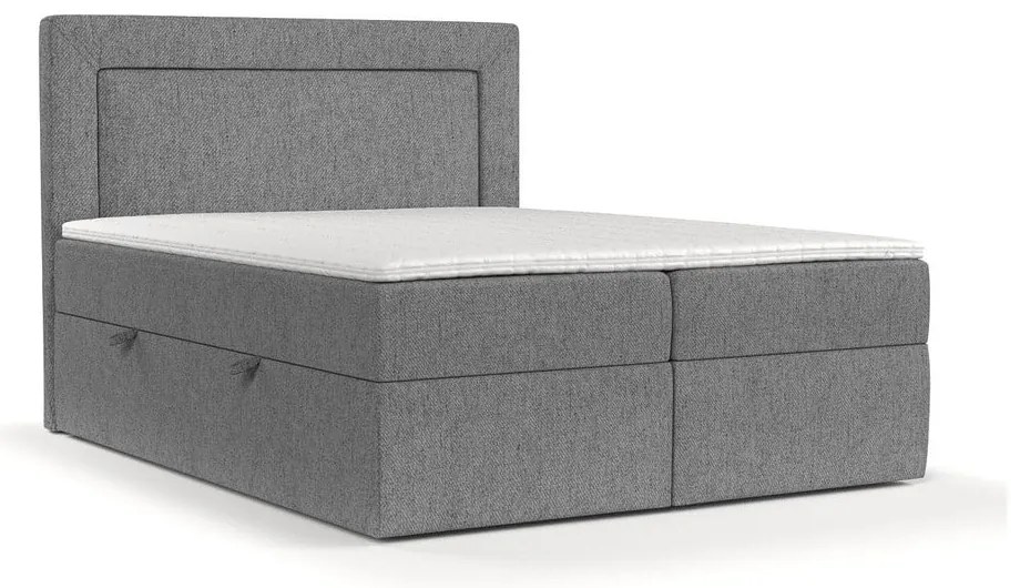 Sivá boxspring posteľ s úložným priestorom 160x200 cm Imagine – Maison de Rêve