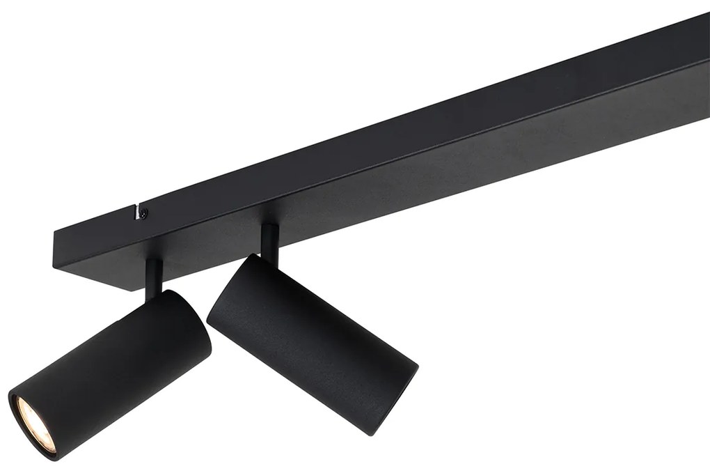 Inteligentný stropný reflektor čierny 4-svetelný nastaviteľný vrátane 4 Wifi GU10 50mm - Renna