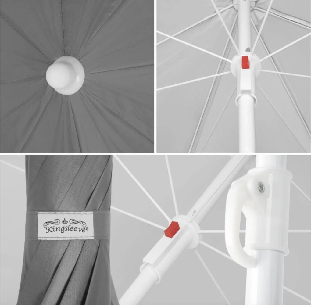 Plážový slunečník Trey 180 cm antracitový