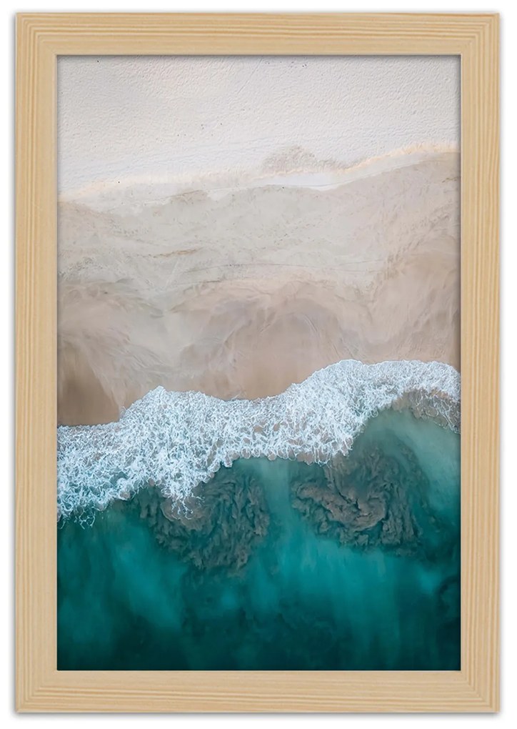 Gario Plagát Vlny na brehu mora Farba rámu: Bez rámu, Rozmery: 40 x 60 cm