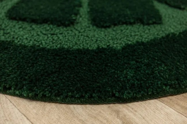 Kúpeľňový koberček Ocean fľaškovo zelený kruh