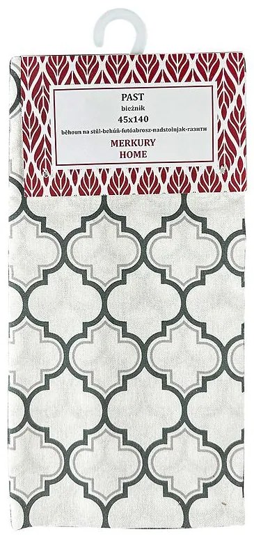 Bavlnený behúň PAST tmavošedá 45x140