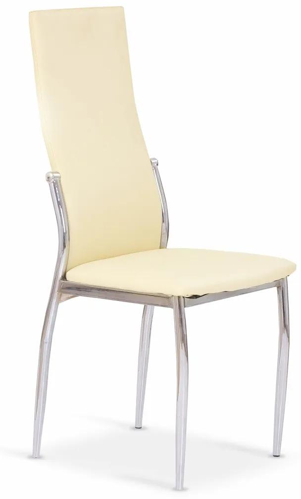 Jedálenská stolička Cassie vanilka/chróm