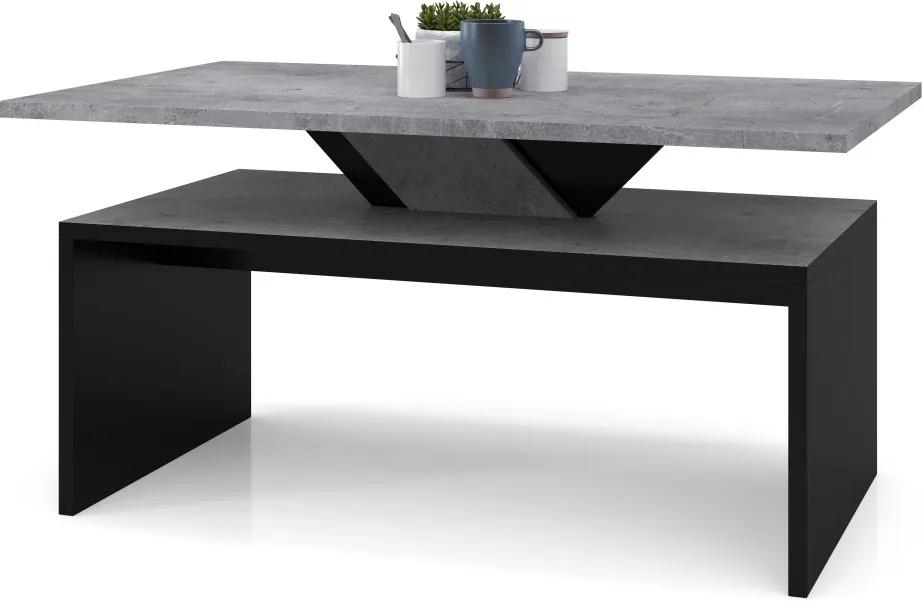 SISI betón / čierna, konferenčný stolík, moderný