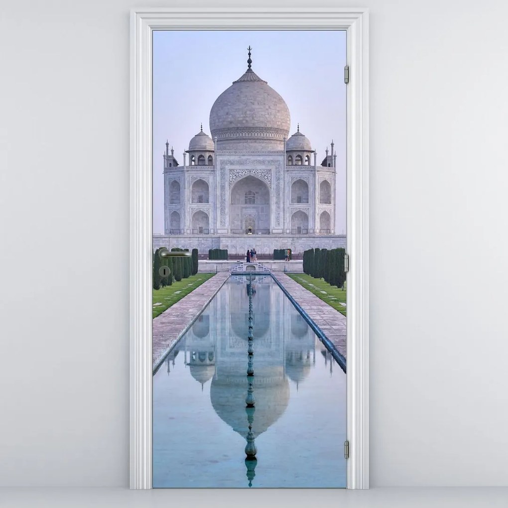 Fototapeta na dvere - Taj Mahal za východu slnka (95x205cm)