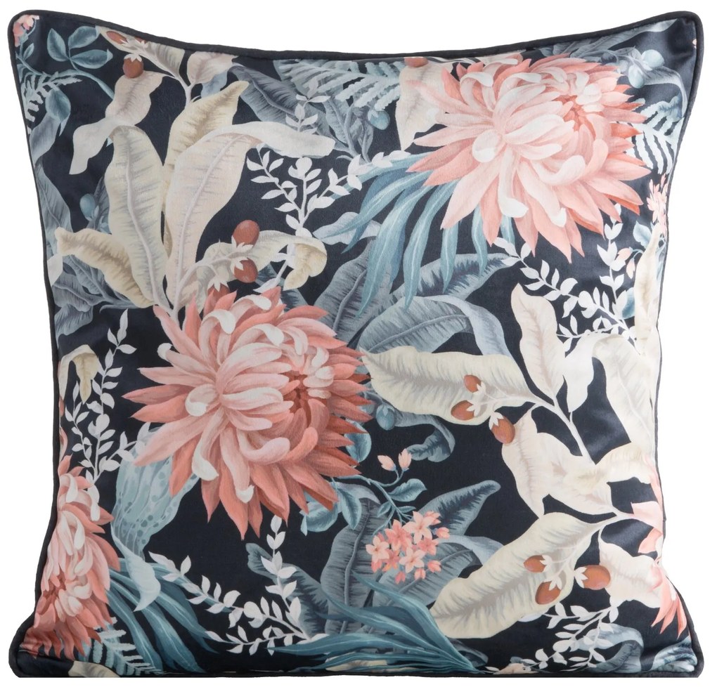 DEKORAČNÁ OBLIEČKA NA VANKÚŠ VELVET113 45X45 CM KVETY