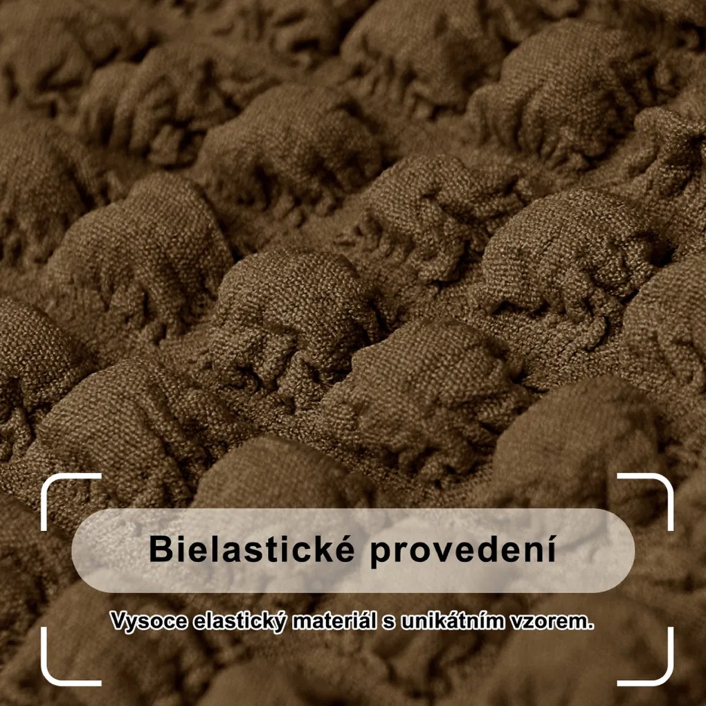 Bielastický poťah na trojmiestnu pohovku BestBerg / svetlo hnedá