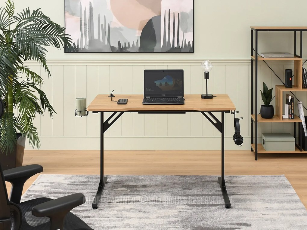 PC stolík Matts 115 (dub + čierna). Akcia -20%. Vlastná spoľahlivá doprava až k Vám domov. 1109789