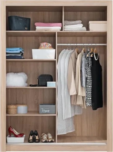 Šatník Duca 160, biela mat