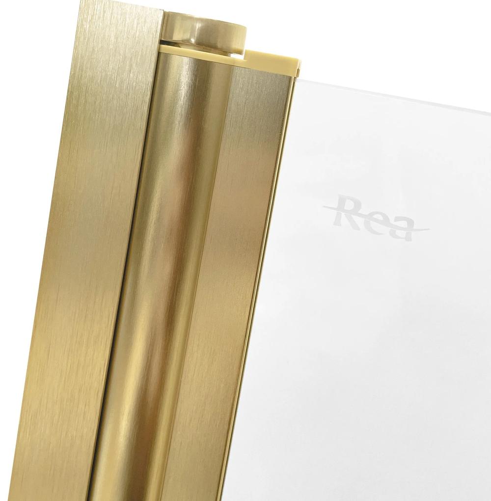 Rea Agat, 3-krídlová skladacia vaňová zástena 120x140 cm, zlatá matná, REA-W2501
