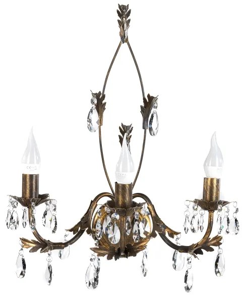 ONLI - Nástenné svietidlo TERESA 3xE14/6W/230V bronzová