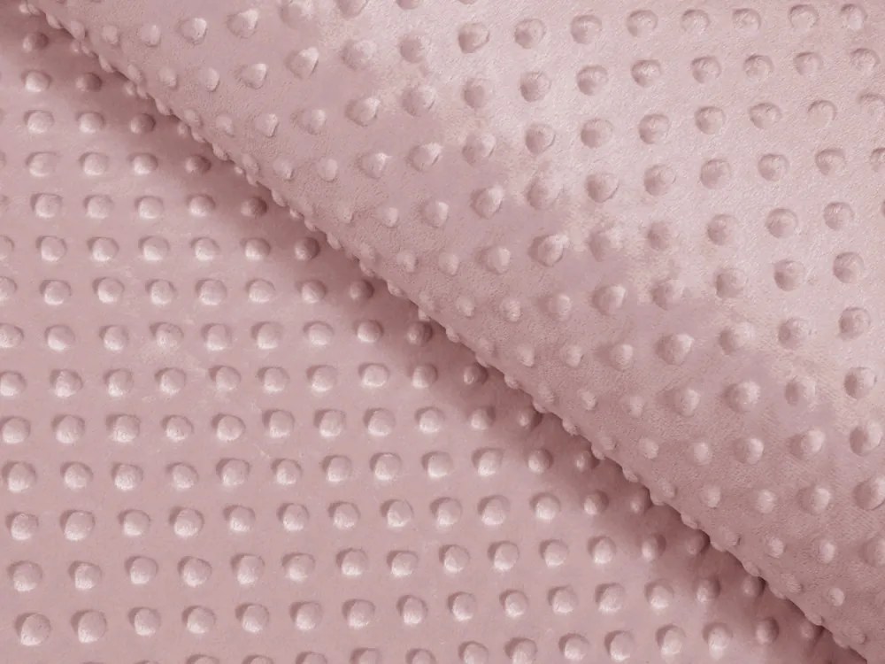 Biante Detské posteľné obliečky do postieľky Minky 3D bodky MKP-051 Staroružové Do postieľky 90x140 a 40x60 cm