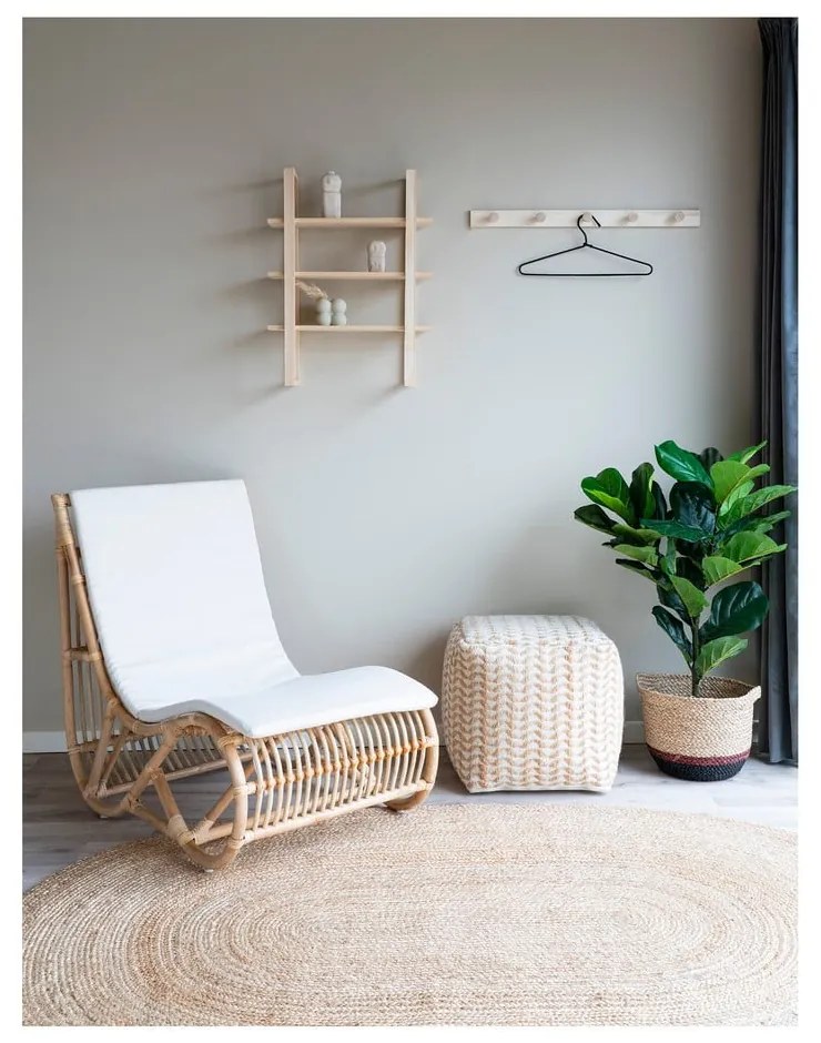 Bielo-béžový taburet Vapi – House Nordic