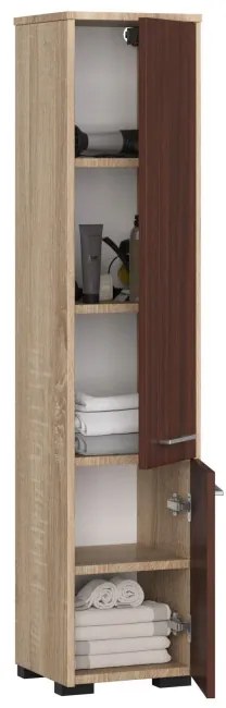 Kúpeľňová skrinka FIN 30 2D 140 cm sonoma / wenge