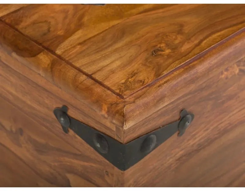 furniture-nabytek.cz - Masívny konferenčný stolík Merlin z palisandru, lakovaný, hnedý – 95×95×45 cm