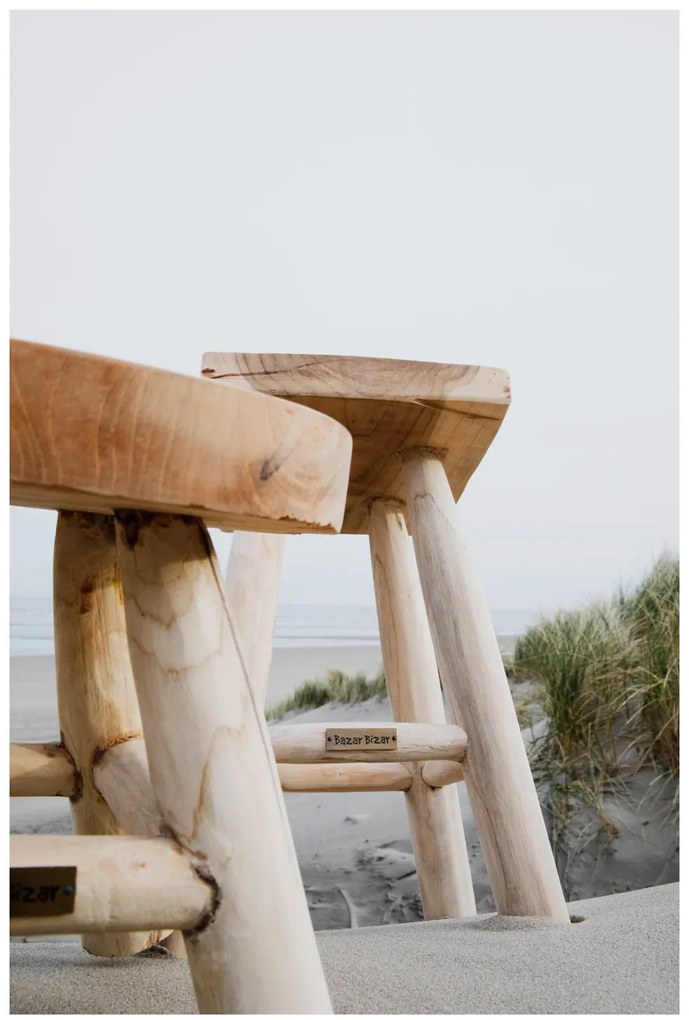 BAZAR BIZAR The Kudus Stool - Natural lavica