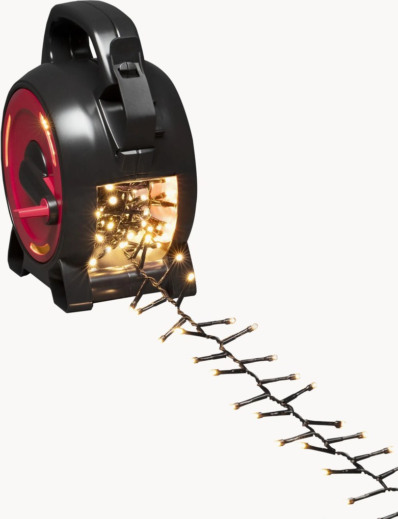Exteriérová svetelná LED reťaz's navijakom Compact, teplá biela
