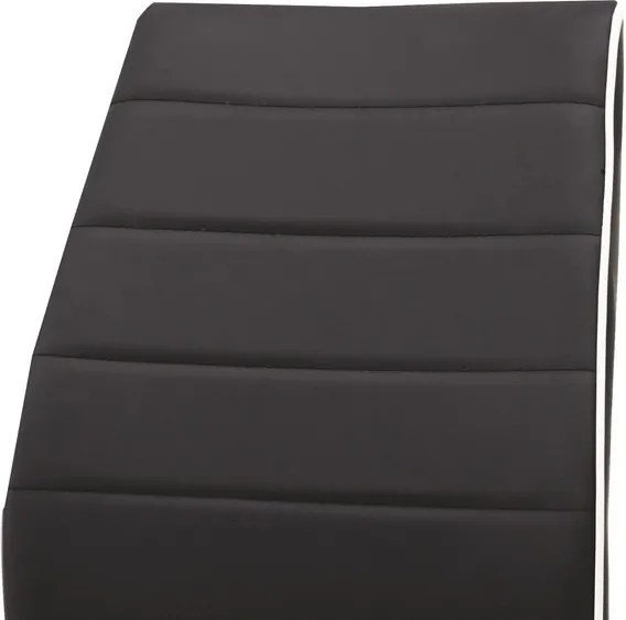 Jedálenská stolička Round, černá ekokoža