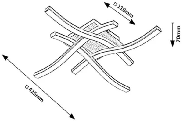Rabalux 2281 - LED Prisadený luster HEIMDALL 4xLED/20W/230V
