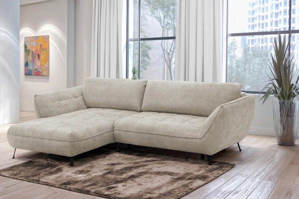 XXXLutz ROHOVÁ SEDAČKA, textil, piesková MID.YOU - Sedačky - 000694008607