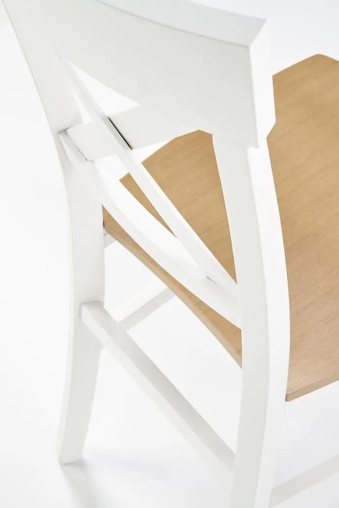 Jedálenská stolička TUTTI – masív, biela