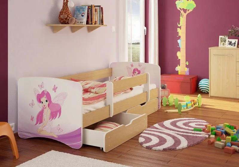 MAXMAX Detská posteľ VÍLA funny 180x90 cm - bez šuplíku 180x90 pre dievča NIE
