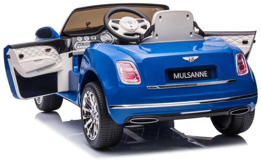 LEAN CARS Elektrická autíčko  Bentley Mulsanne - modré - lakované  - 2x45W- BATÉRIA - 12V7Ah - 2024