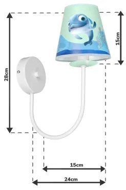 Detské nástenné svietidlo DOLPHIN 1xE14/40W/230V