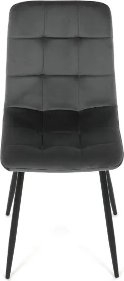 Jedálenská stolička zamatová, sivá CT-281 GREY4