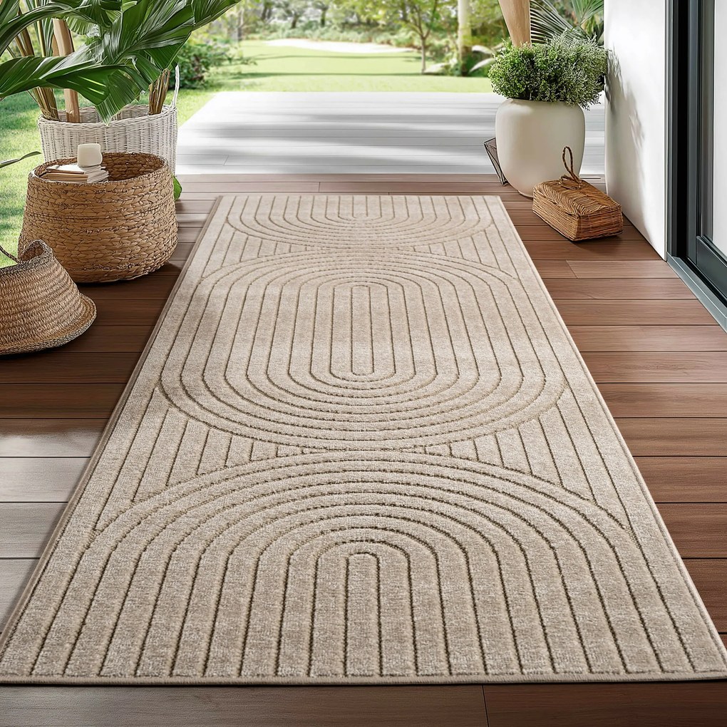 Ayyildiz, Kusový koberec Nova 1201 beige - na von aj na doma, 80x150, béžová, chodba / predsieň