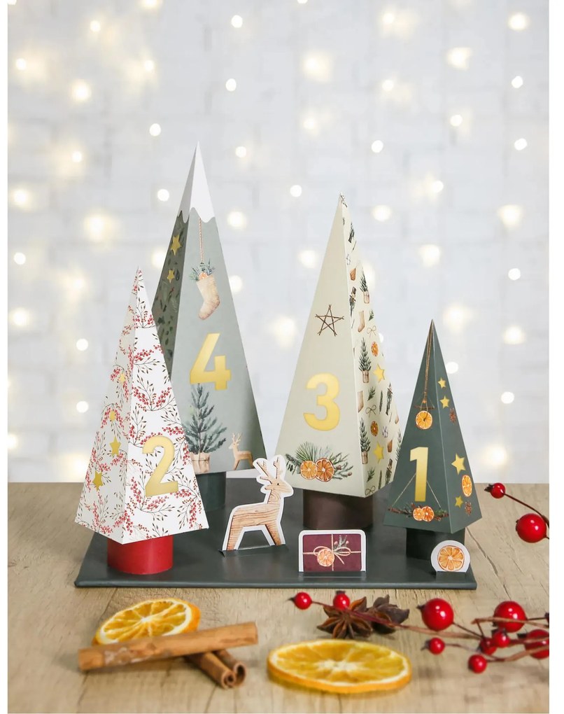 Kreatívna súprava – Adventný kalendár – stromy
