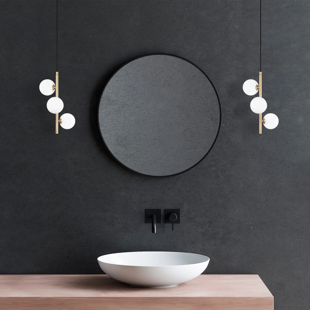 Závěsný lustr Domino zlatý