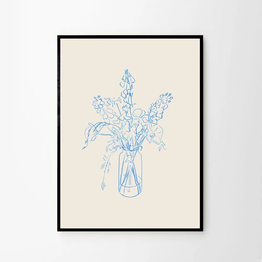 Moikka Plagát Flower Study by Chloe Purpero Johnson A4 (21x27cm)