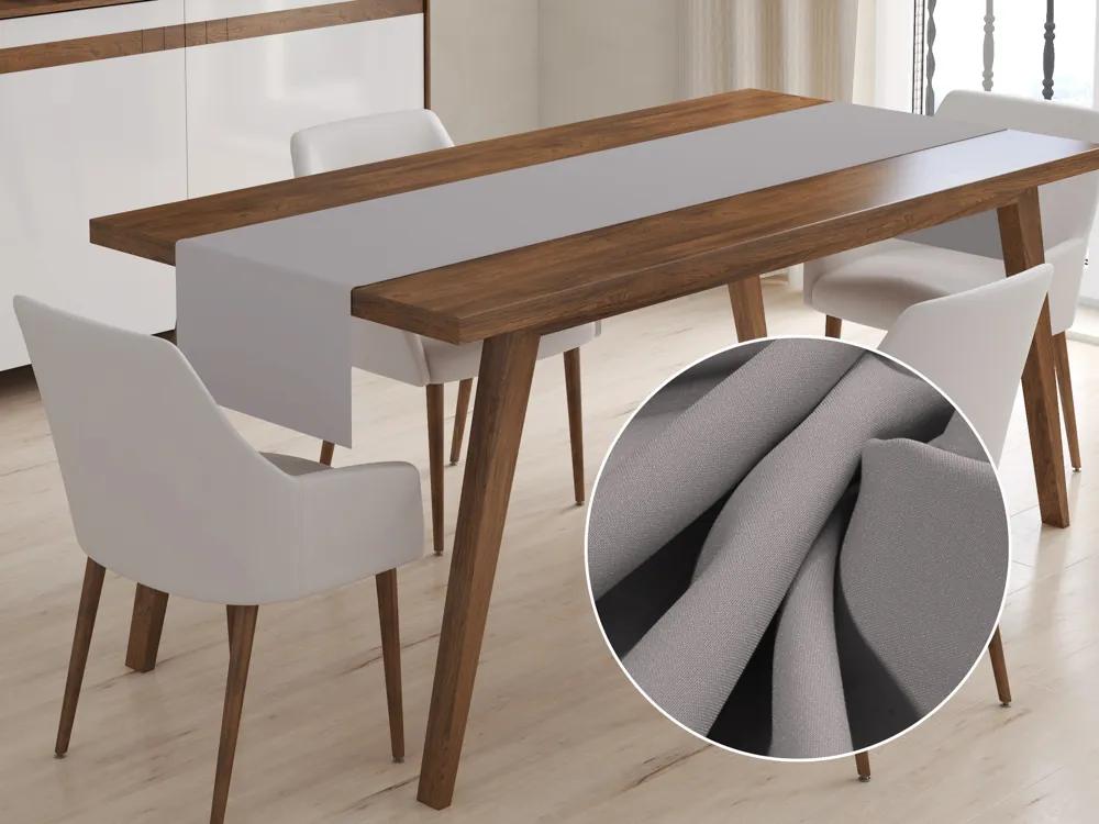 Biante Dekoračný behúň na stôl Rongo RG-036 Sivý 20x180 cm