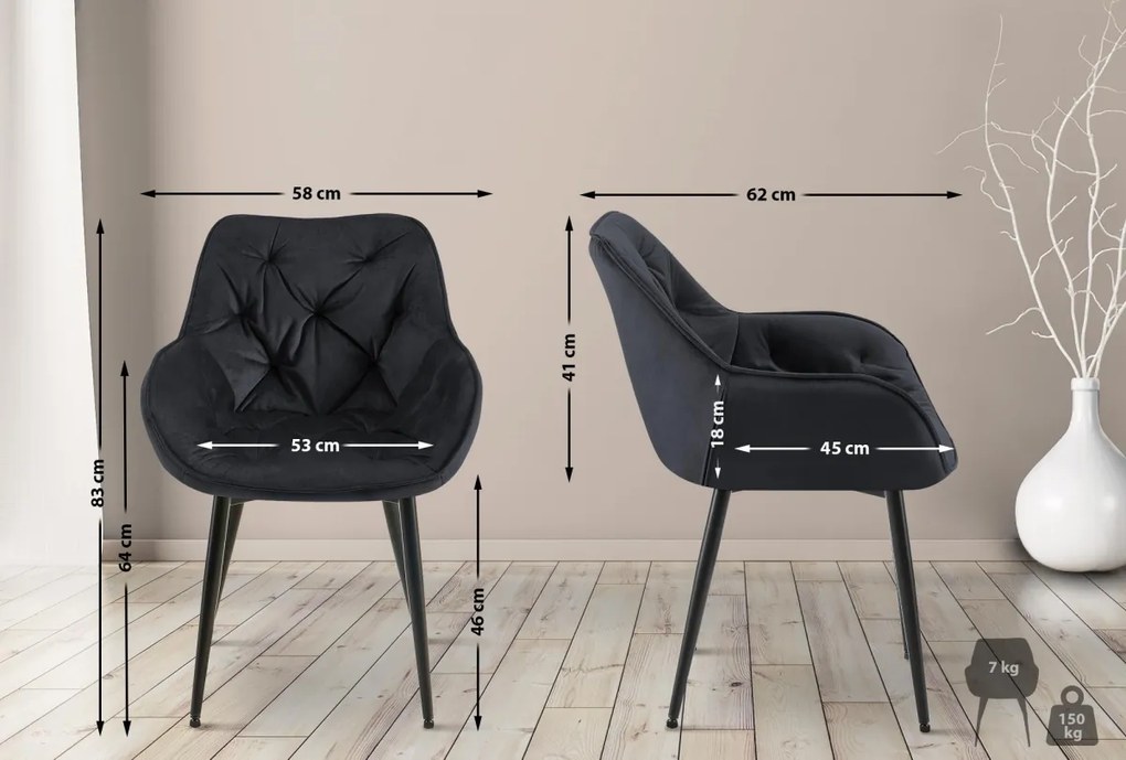 Stolička Tanna - zamat - Čierna