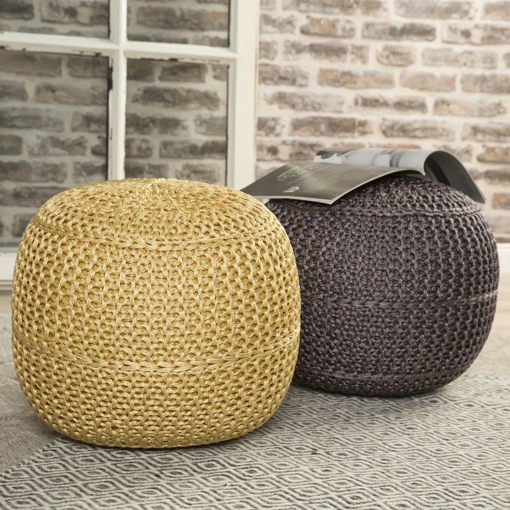 Obsession koberce Sedák Pouf Exo 444 Lemon - 40 x 40 x 40 cm cm