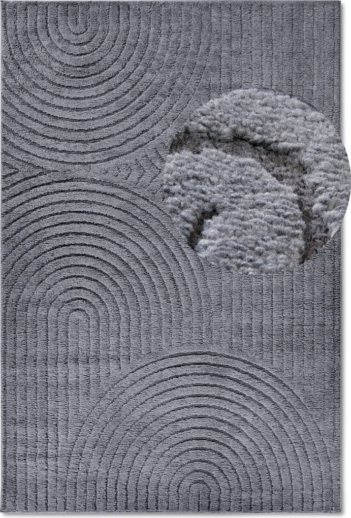 ELLE Decoration, Kusový koberec New York 106206 Anthracite, 200x280, šedá, chodba / predsieň