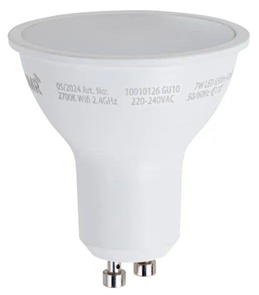 Sada 5 inteligentných stmievateľných LED žiaroviek GU10 50 mm opálová 7 W 630 lm 2700 K