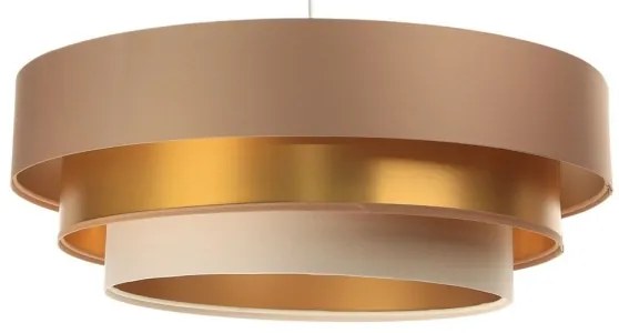 Luster na lanku TRINITI 1xE27/60W/230V béžová/zlatá