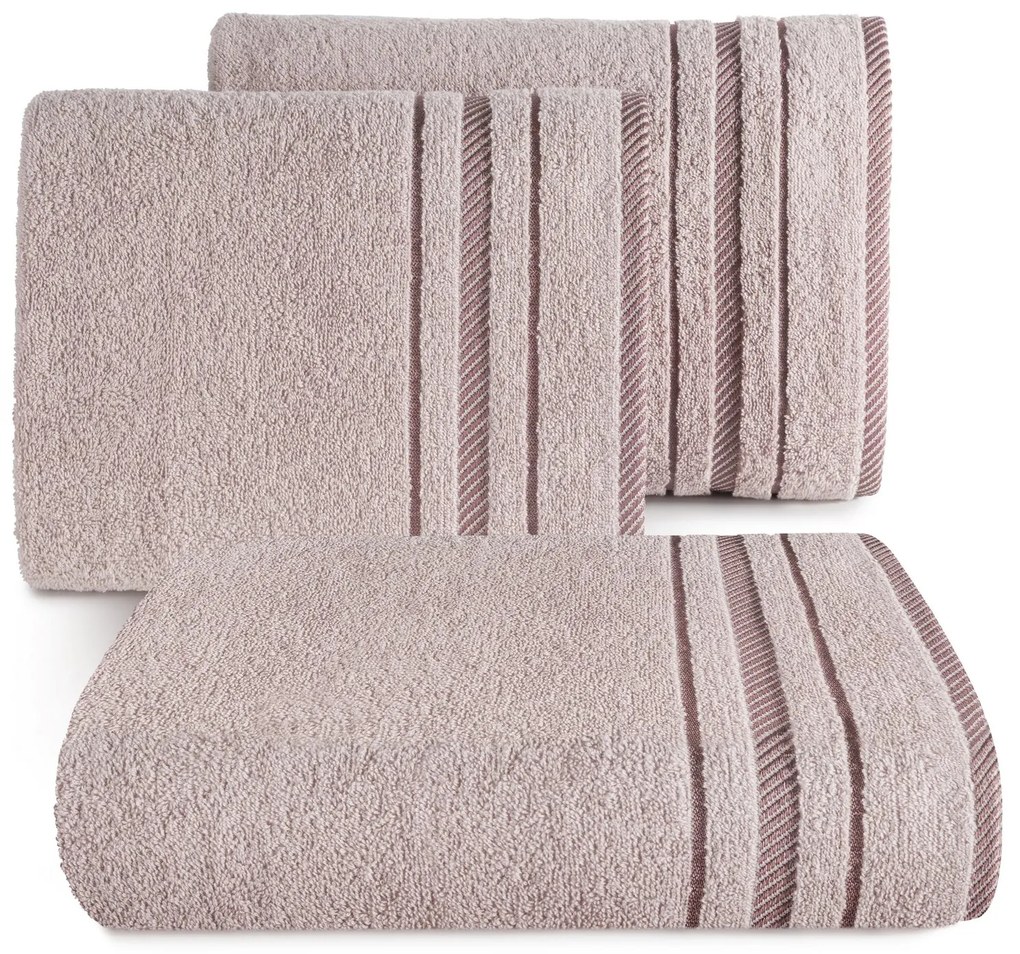 BAVLNENÝ UTERÁK KORAL 70X140 CM PUDROVÁ