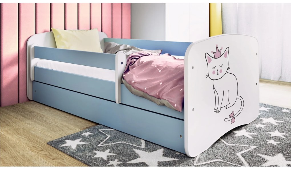 Detská posteľ Babydreams mačka modrá