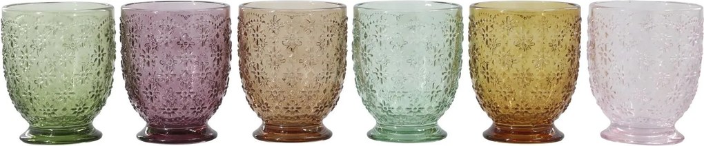Set 6ks farebných pohárov na vodu Saint-Émilion - Ø 8*10 cm / 250ml