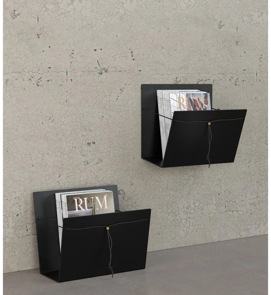 Kovový/z eko kože stojan na časopisy Bull L – LIND DNA