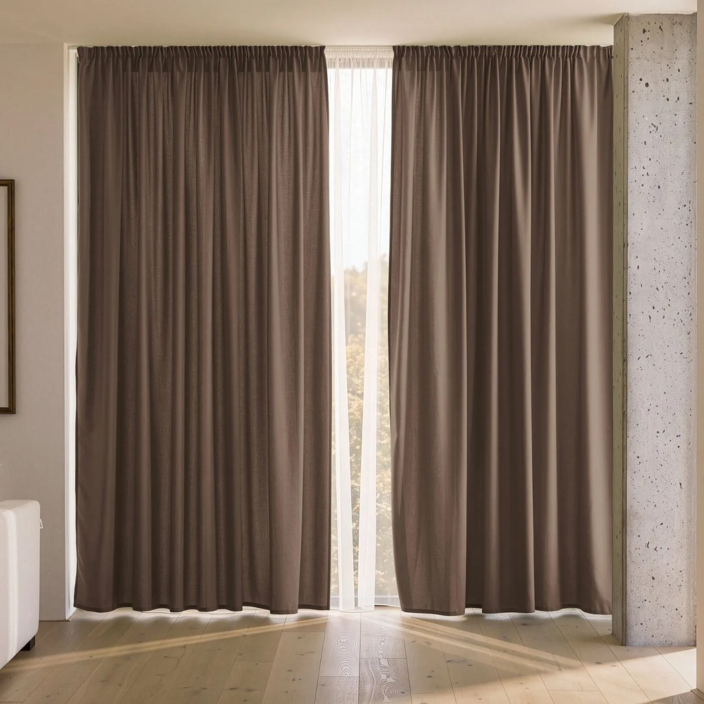 Goldea dekoračný záves marbella - moka 160x135 cm