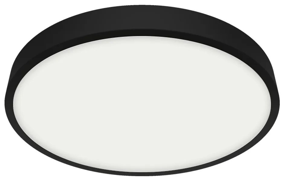 Emithor Stropné LED svietidlo LENYS III. 27022, pr. 27 cm, 24W, IP20/IP44, čierna, pr. 27 cm