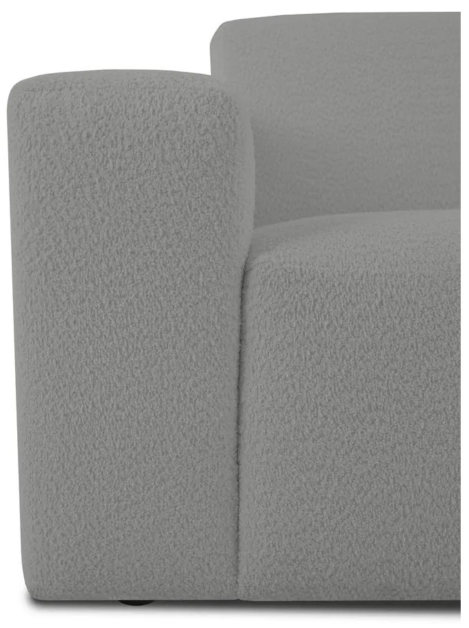 Sivá rohová pohovka z textílie buklé (do "U") Roxy – Scandic