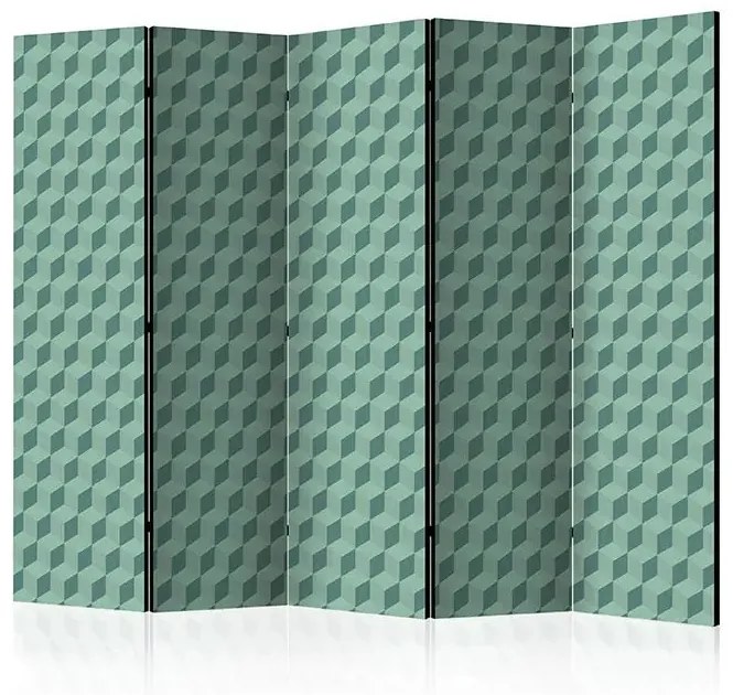 Paraván - Monochromatic cubes II [Room Dividers] Veľkosť: 225x172, Verzia: Akustický