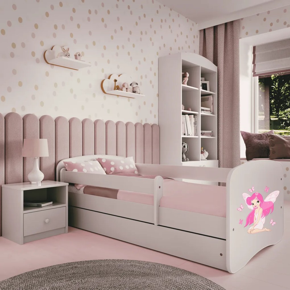Detská posteľ Babydreams víla s motýlikmi biela